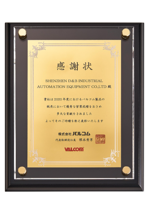 2020年VALCOM業績最佳代理商